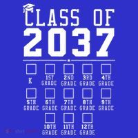 Grow With Me Class Of 2037 Handprint Kindergarten Graduation Sweatshirt thumb 3