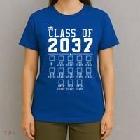 Grow With Me Class Of 2037 Handprint Kindergarten Graduation T-Shirt thumb 4