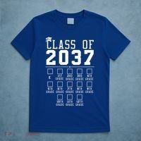 Grow With Me Class Of 2037 Handprint Kindergarten Graduation T-Shirt thumb 5