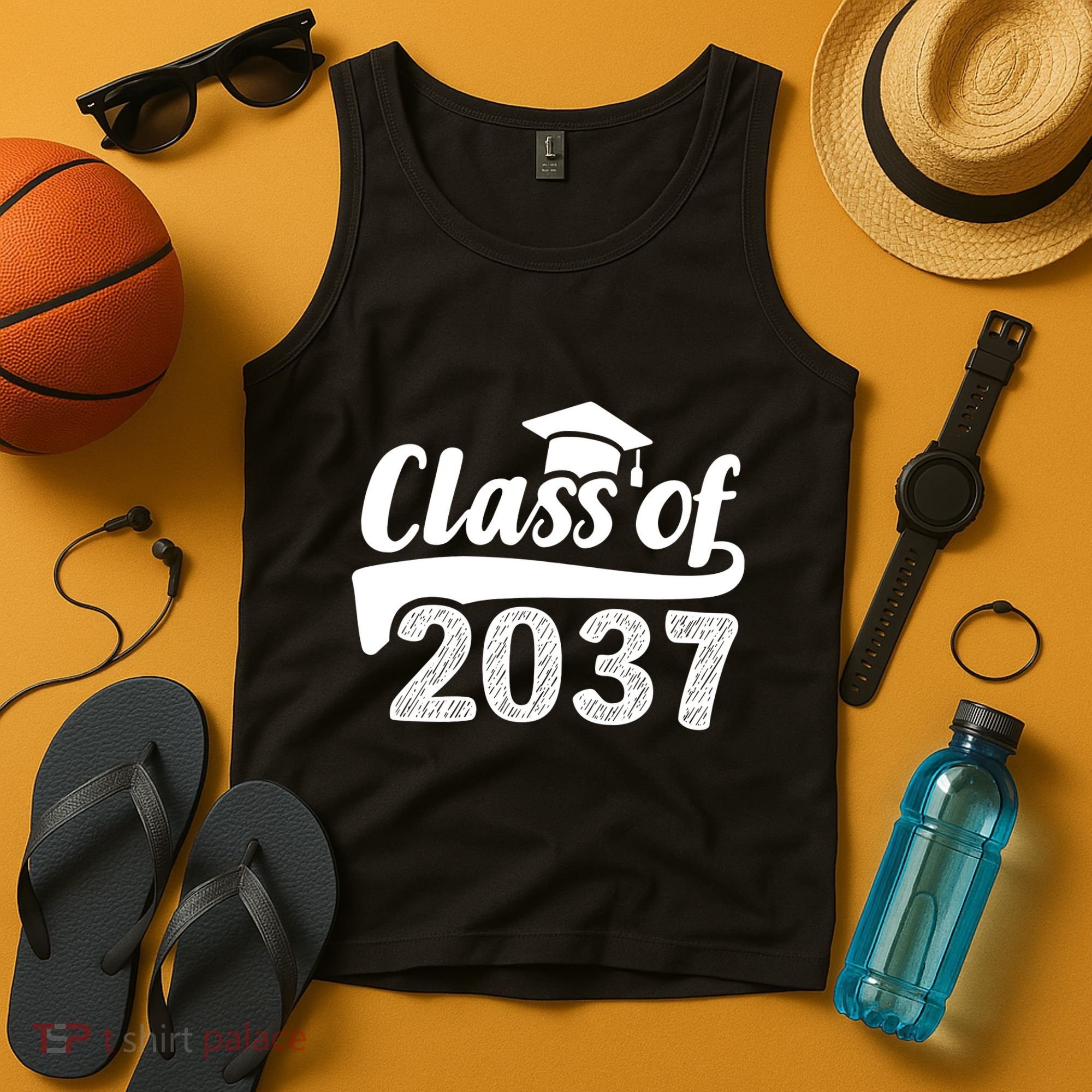 Grow With Me Class Of 2037 Graduation Preschool Tank Top