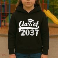 Grow With Me Class Of 2037 Graduation Preschool Kids Hoodie thumb 3