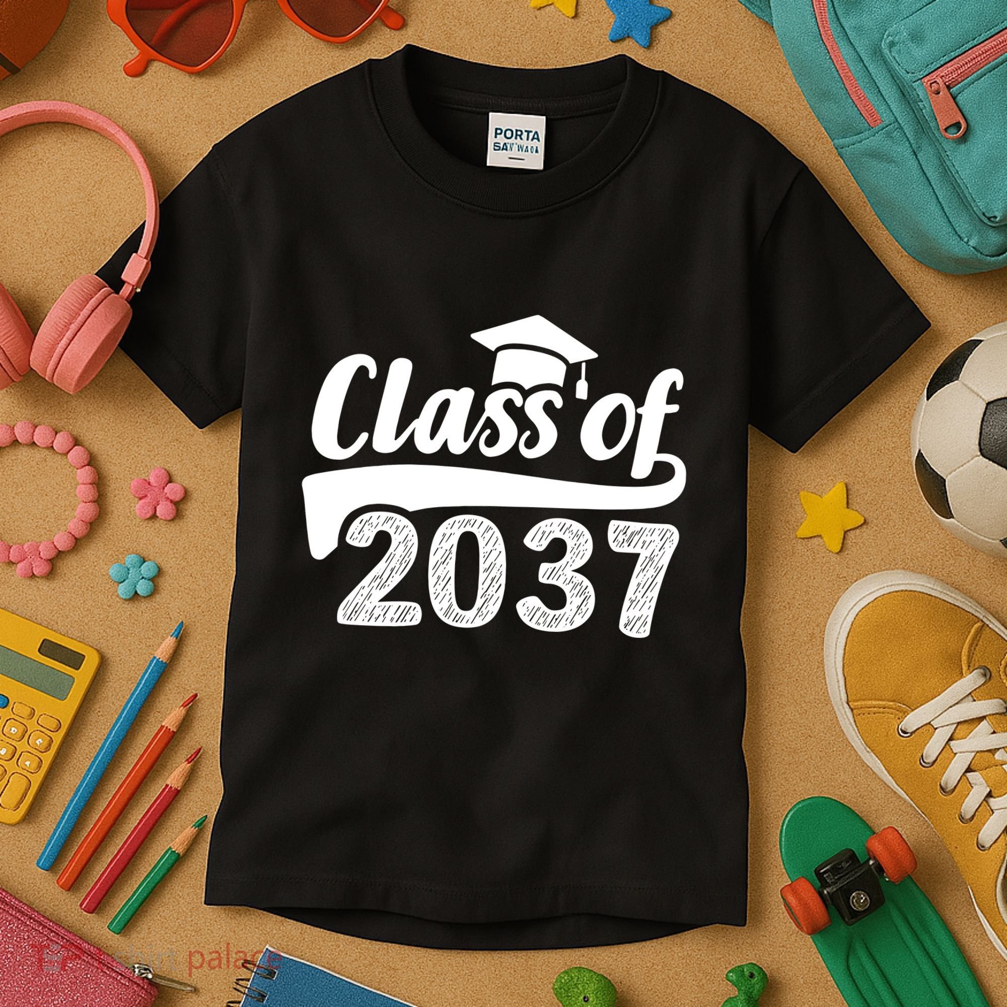 Grow With Me Class Of 2037 Graduation Preschool Kids T-Shirt