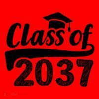 Grow With Me Class Of 2037 Graduation Preschool Santa Hat thumb 1