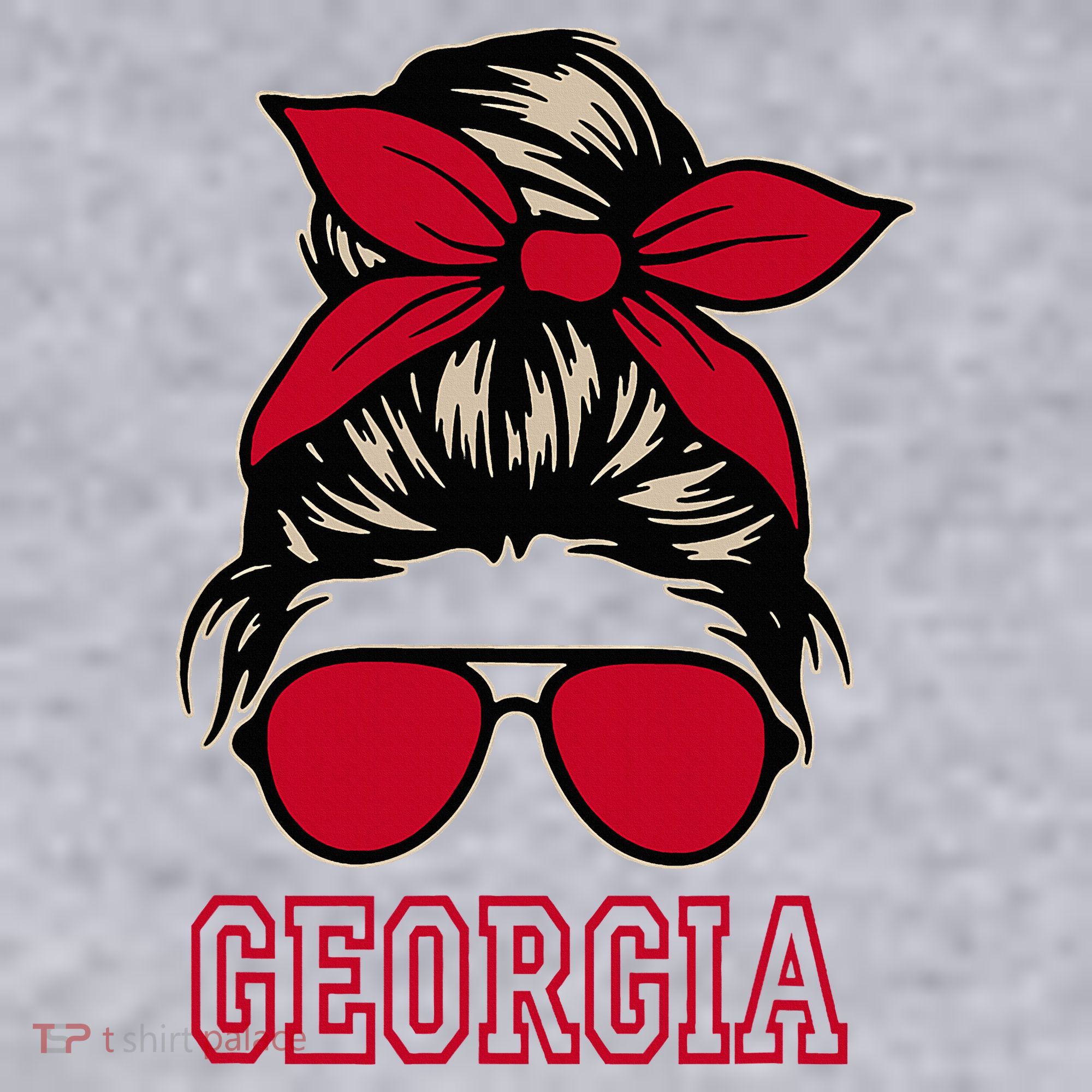 Georgia Women Mom Messy Bun Hair. Women's Sweatshirt