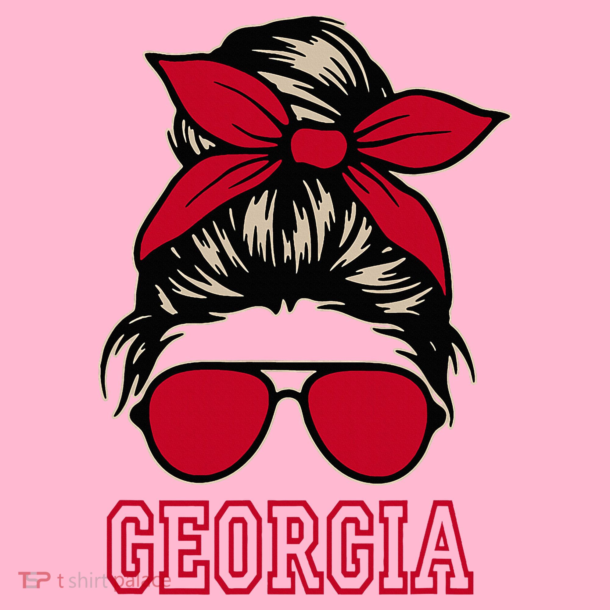 Georgia Women Mom Messy Bun Hair. Coaster