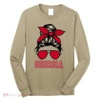 Georgia Women Mom Messy Bun Hair. Long Sleeve Shirt thumb 0