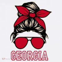 Georgia Women Mom Messy Bun Hair. Apron thumb 3