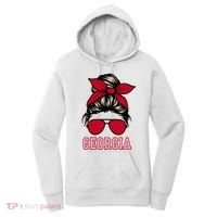 Georgia Women Mom Messy Bun Hair. Women's Hoodie thumb 0