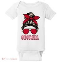 Georgia Women Mom Messy Bun Hair. Baby Bodysuit thumb 0