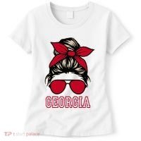 Georgia Women Mom Messy Bun Hair. Women's T-Shirt thumb 0