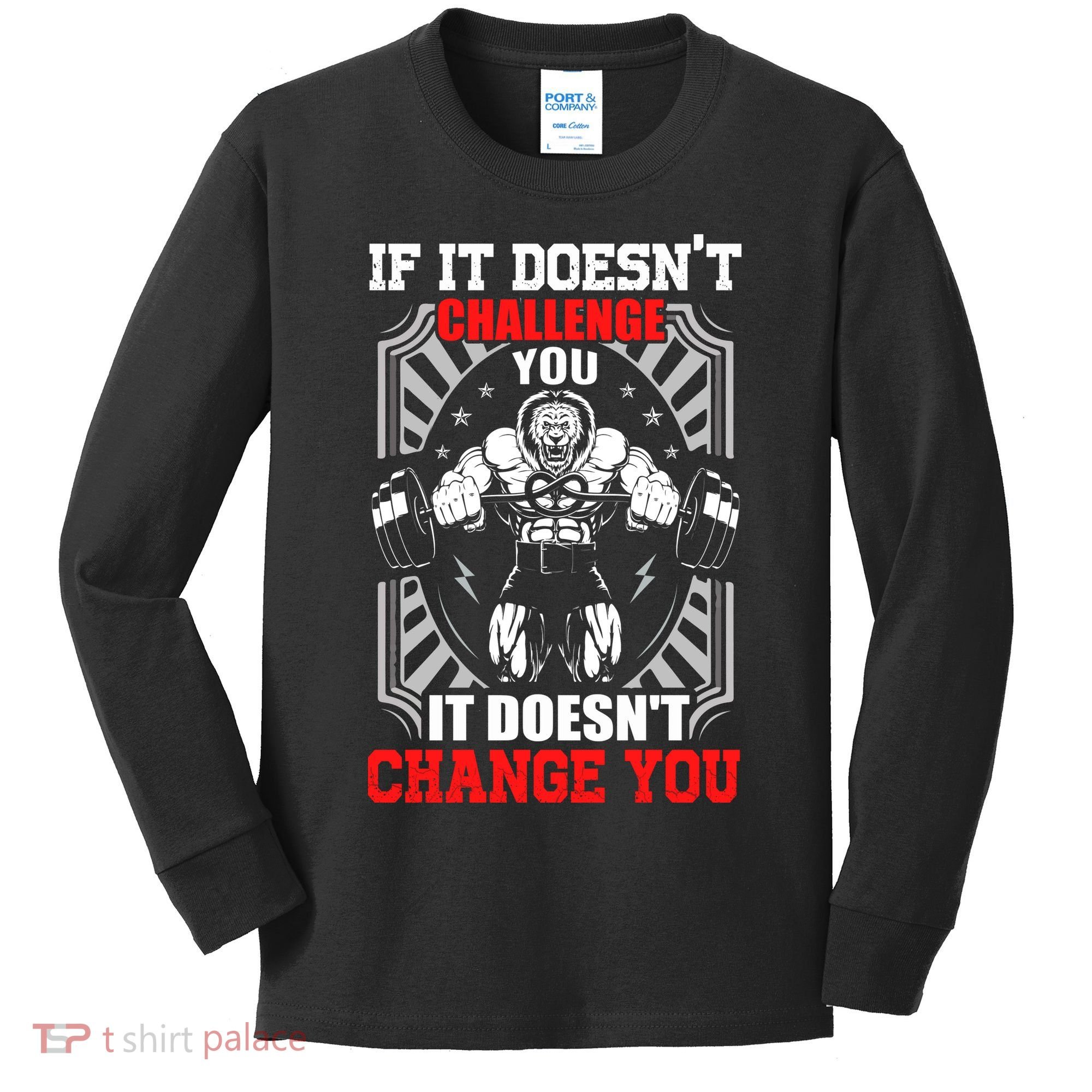 Gym Workout Motivational Kids Long Sleeve Shirt