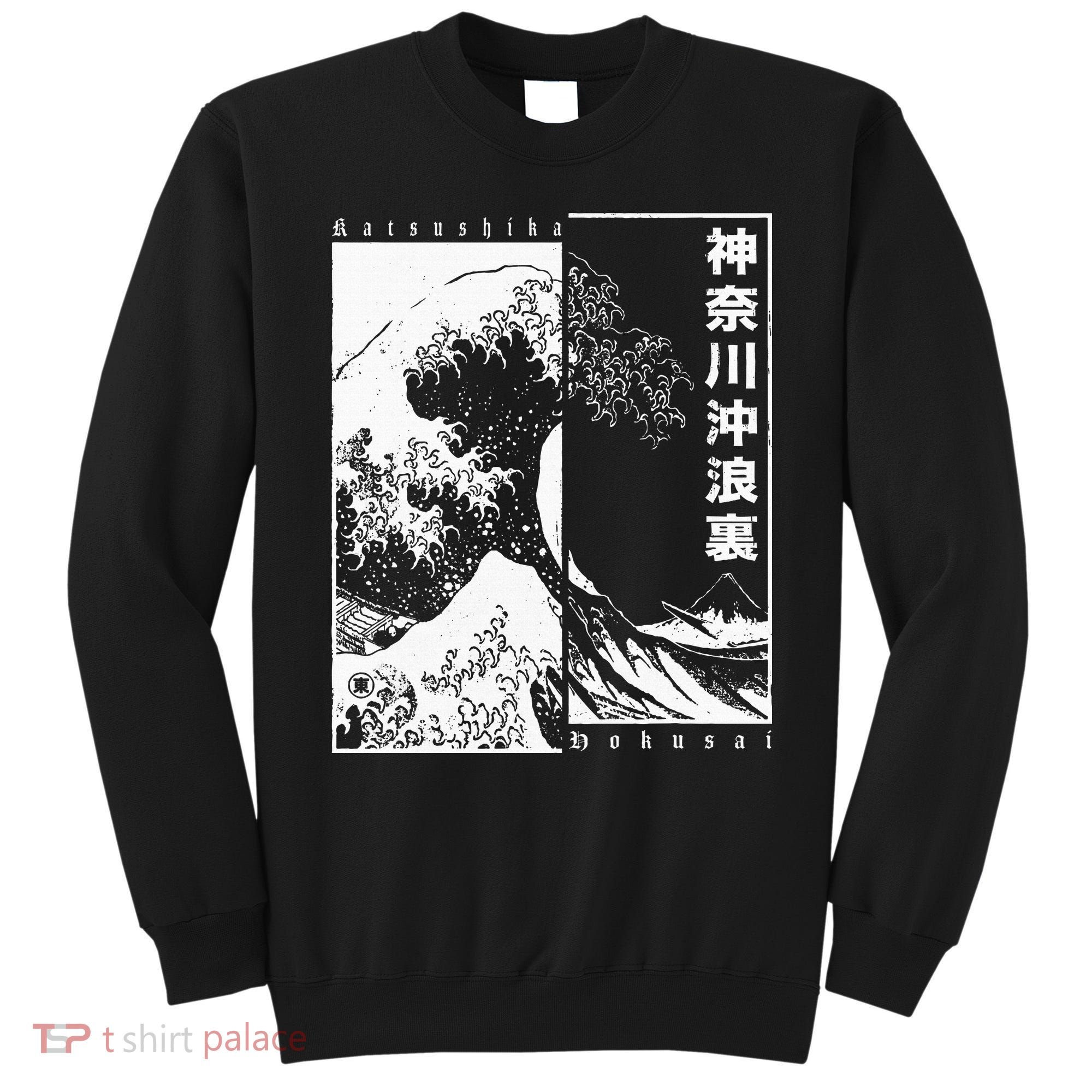 Great Wave Off Kanagawa Japanese Aesthetic Hokusai Sweatshirt