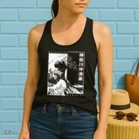 Great Wave Off Kanagawa Japanese Aesthetic Hokusai Women's Tank Top thumb 2