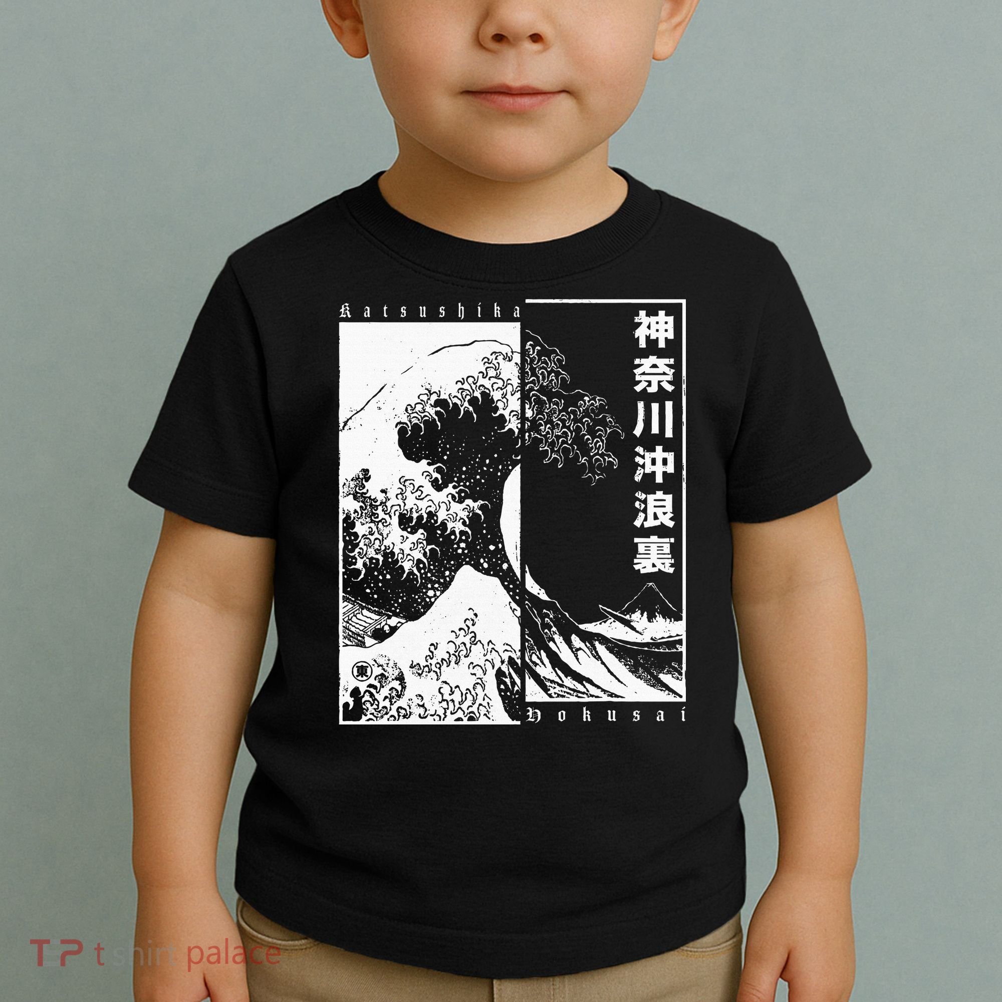 Great Wave Off Kanagawa Japanese Aesthetic Hokusai Toddler T-Shirt