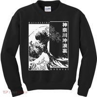 Great Wave Off Kanagawa Japanese Aesthetic Hokusai Kids Sweatshirt thumb 0