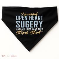 Get Well Open Heart Surgery Cool Gift Recovery Gift Gag Tcool Gift Cool Gift USA-Made Doggie Bandana thumb 0