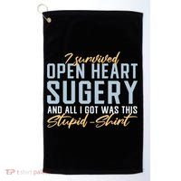 Get Well Open Heart Surgery Cool Gift Recovery Gift Gag Tcool Gift Cool Gift Golf Towel thumb 0