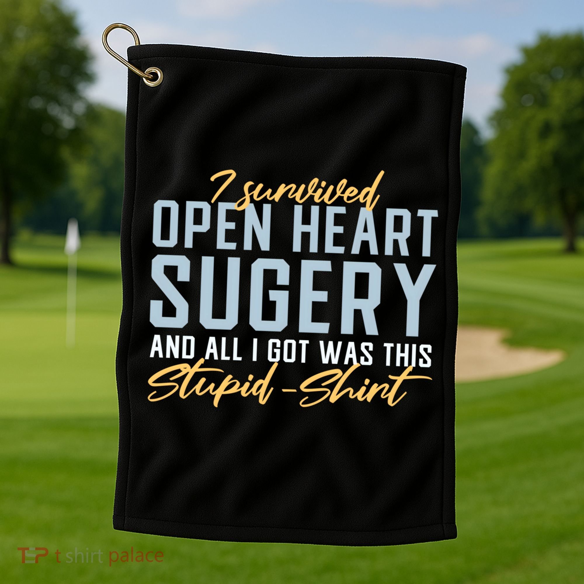 Get Well Open Heart Surgery Cool Gift Recovery Gift Gag Tcool Gift Cool Gift Golf Towel