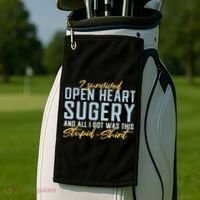 Get Well Open Heart Surgery Cool Gift Recovery Gift Gag Tcool Gift Cool Gift Golf Towel thumb 2
