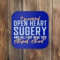 Get Well Open Heart Surgery Cool Gift Recovery Gift Gag Tcool Gift Cool Gift Coaster thumb 0