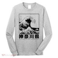 Great Wave Off Kanagawa Japan Aesthetic Japanese Cool Long Sleeve Shirt thumb 0