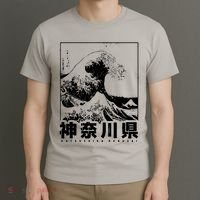 Great Wave Off Kanagawa Japan Aesthetic Japanese Cool T-Shirt thumb 3