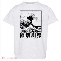 Great Wave Off Kanagawa Japan Aesthetic Japanese Cool Toddler T-Shirt thumb 0