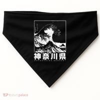 Great Wave Off Kanagawa Japan Aesthetic Japanese Cool USA-Made Doggie Bandana thumb 0
