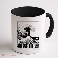 Great Wave Off Kanagawa Japan Aesthetic Japanese Cool Coffee Mug thumb 1
