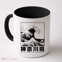 Great Wave Off Kanagawa Japan Aesthetic Japanese Cool Coffee Mug thumb 0