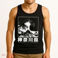 Great Wave Off Kanagawa Japan Aesthetic Japanese Cool Tank Top thumb 3