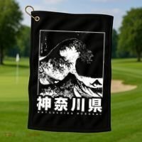 Great Wave Off Kanagawa Japan Aesthetic Japanese Cool Golf Towel thumb 1