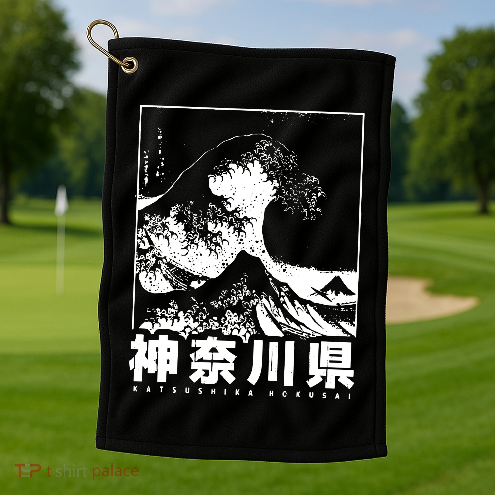Great Wave Off Kanagawa Japan Aesthetic Japanese Cool Golf Towel