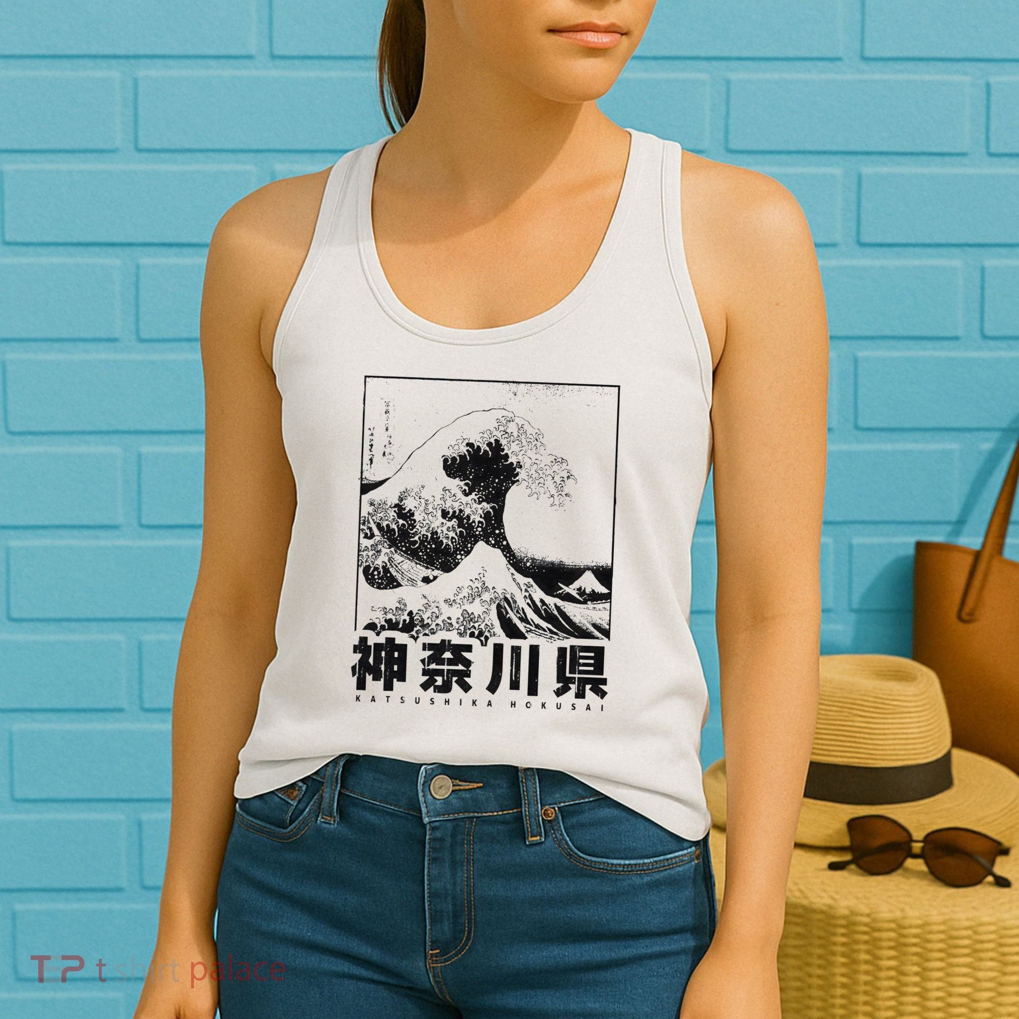 Great Wave Off Kanagawa Japan Aesthetic Japanese Art Women's Tank Top