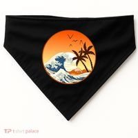 Great Wave Off Kanagawa USA-Made Doggie Bandana thumb 0