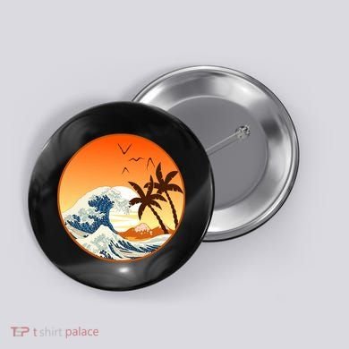 Great Wave Off Kanagawa Button