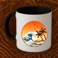 Great Wave Off Kanagawa Coffee Mug thumb 2