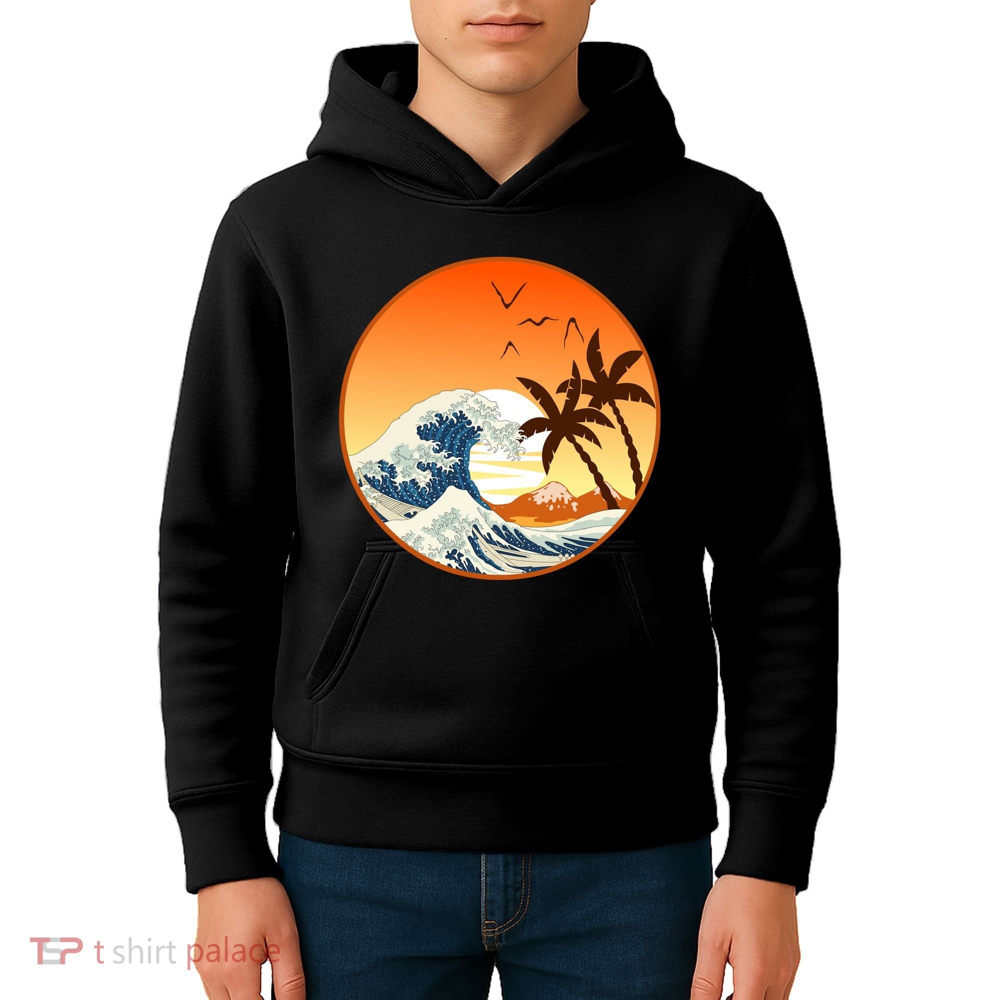 Great Wave Off Kanagawa Kids Hoodie