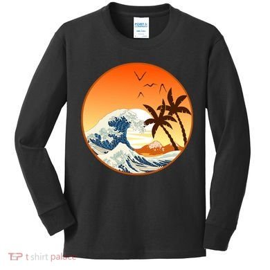 Great Wave Off Kanagawa Kids Long Sleeve Shirt