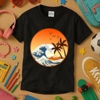 Great Wave Off Kanagawa Kids T-Shirt thumb 3