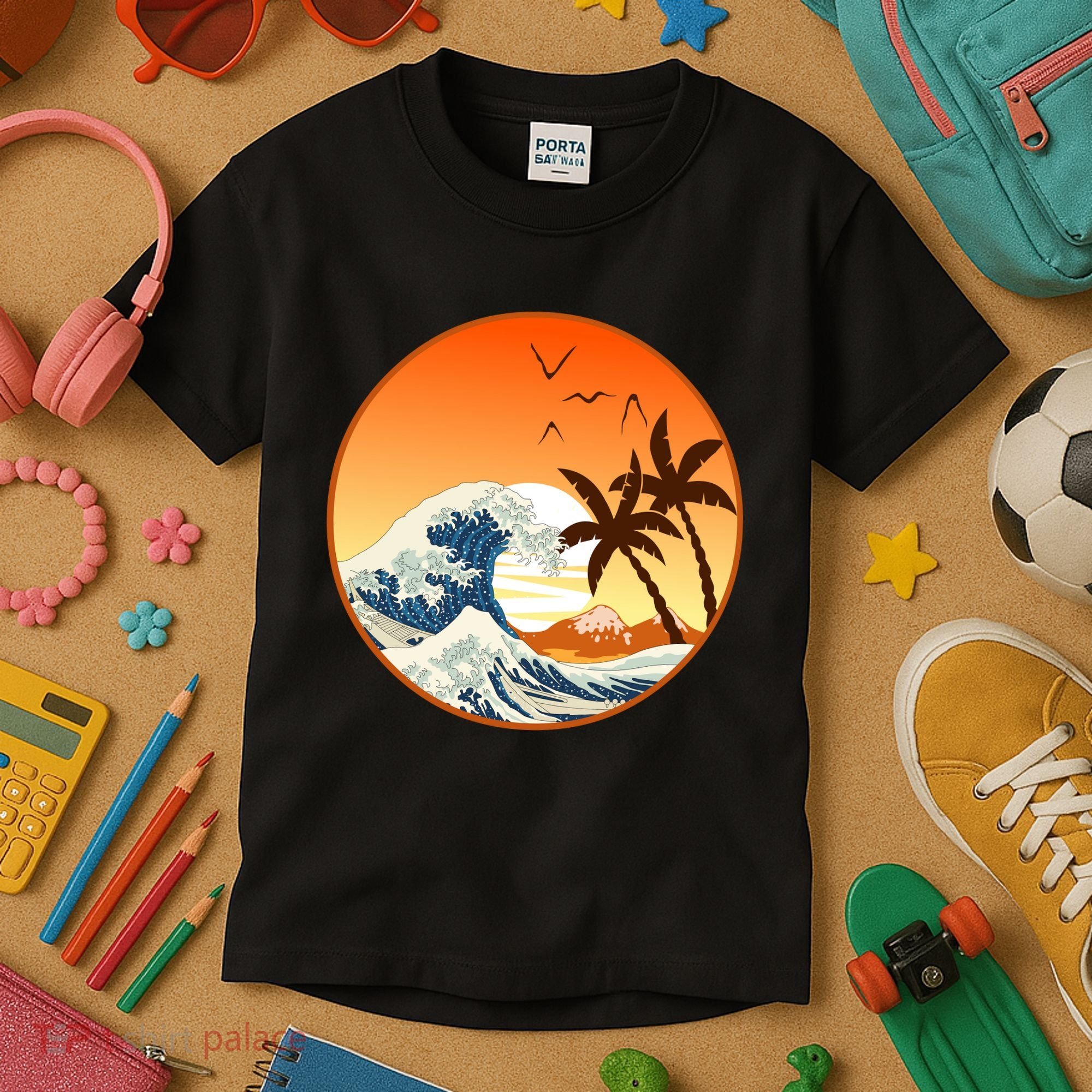 Great Wave Off Kanagawa Kids T-Shirt