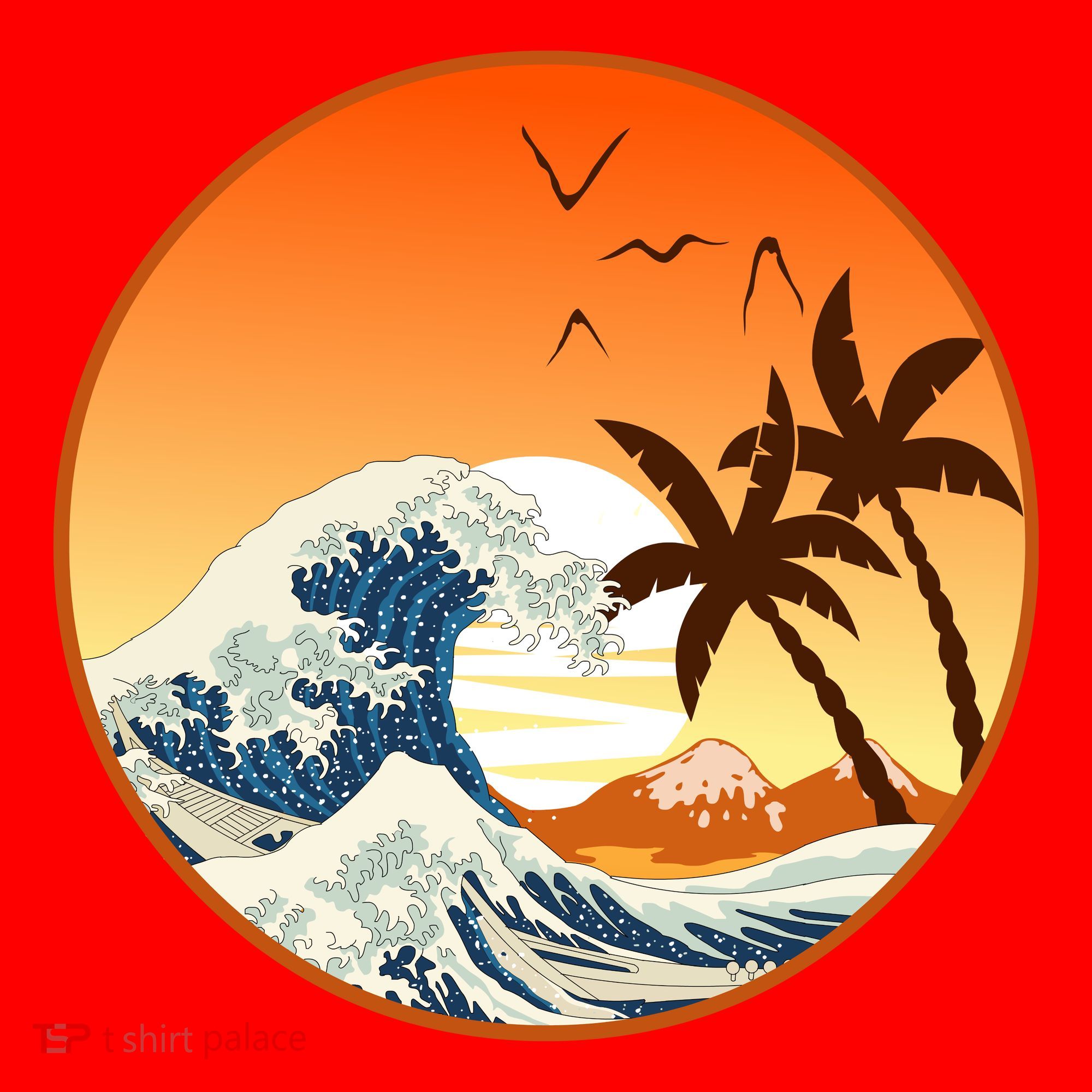 Great Wave Off Kanagawa Santa Hat