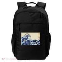 Great Wave Off Kanagawa With Cats Aesthetic Kanji Backpack thumb 0