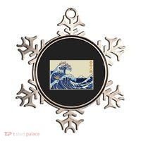 Great Wave Off Kanagawa With Cats Aesthetic Kanji Ornament thumb 0