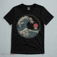 Great Wave Off Kanagawa Japanese Art Aesthetic Tsunami T-Shirt thumb 5
