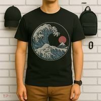 Great Wave Off Kanagawa Japanese Art Aesthetic Tsunami T-Shirt thumb 6
