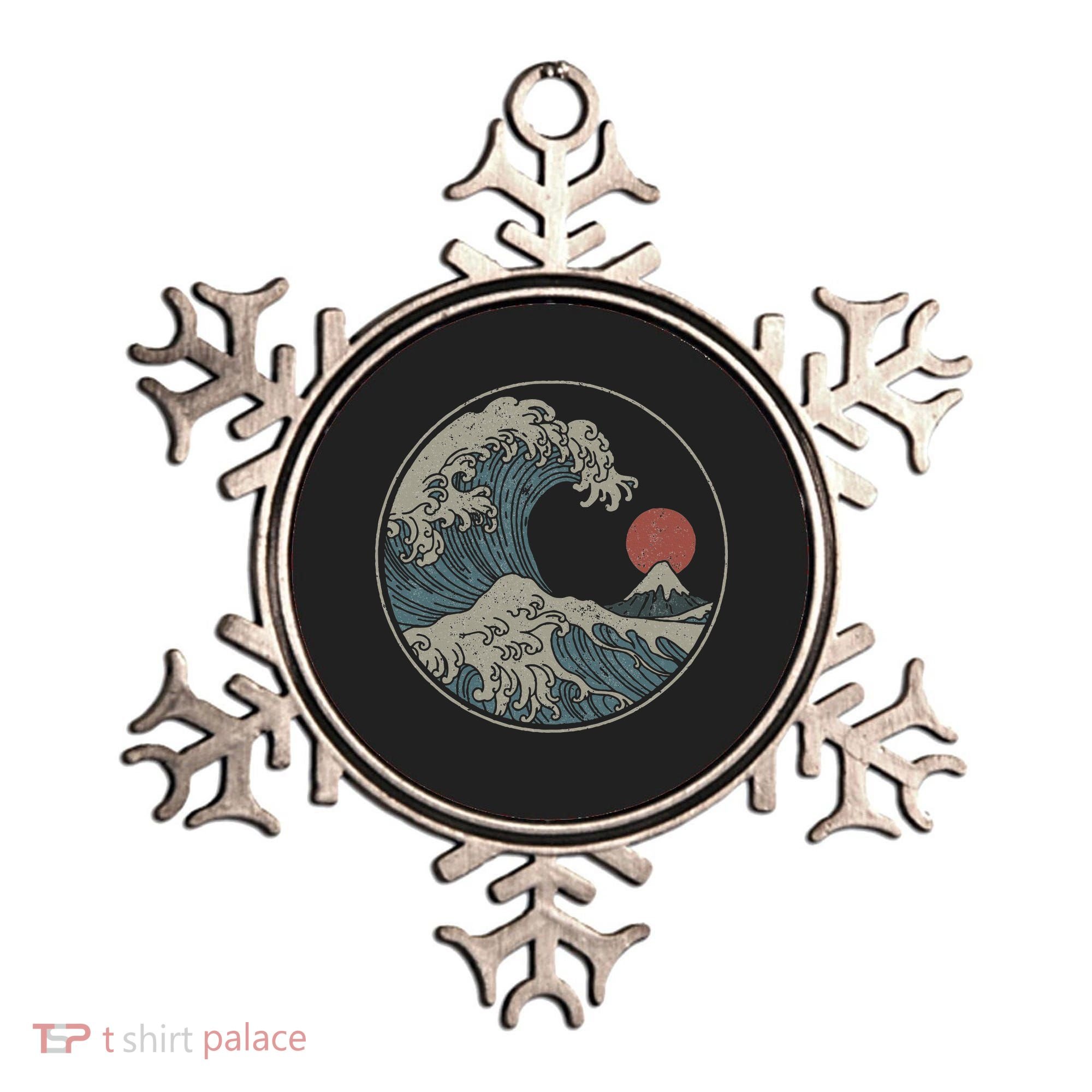 Great Wave Off Kanagawa Japanese Art Aesthetic Tsunami Ornament
