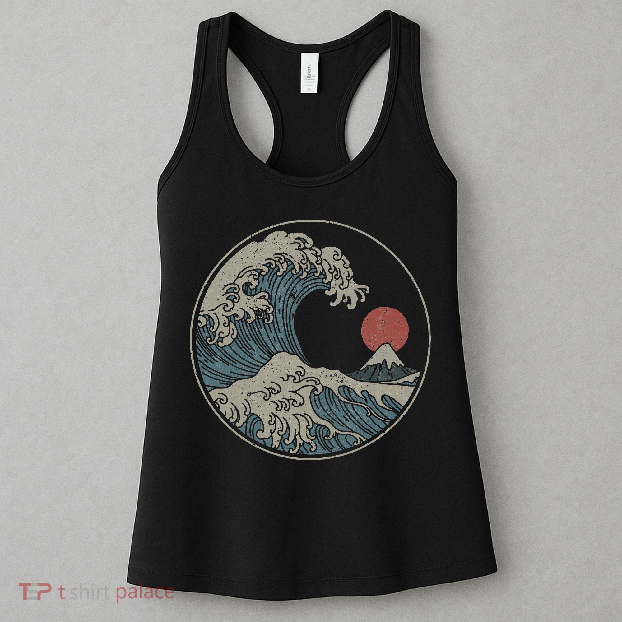 Great Wave Off Kanagawa Japanese Art Aesthetic Tsunami Women's Tank Top