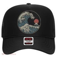 Great Wave Off Kanagawa Japanese Art Aesthetic Tsunami Hat thumb 0