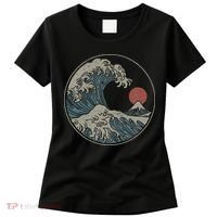 Great Wave Off Kanagawa Japanese Art Aesthetic Tsunami Women's T-Shirt thumb 0